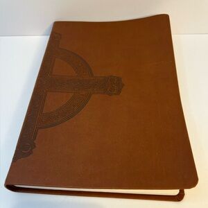 Holy Bible New Living Translation Tyndale Brown Celtic Cross Embossed CoverNEW